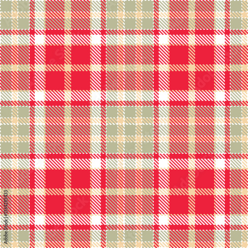 Modern Seamless Tartan in Light White tones Textile Design Variant 2216
