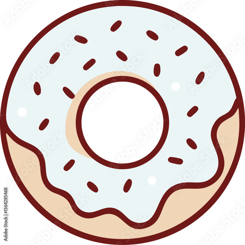 vector illustration of a donut