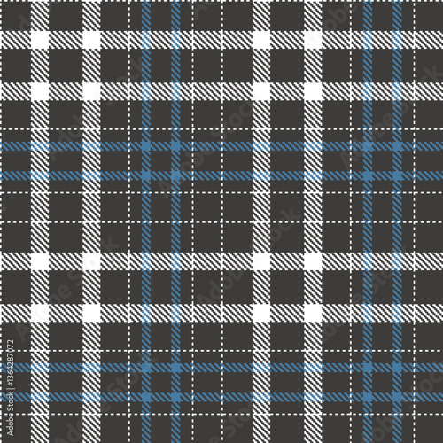 Modern Rich Dark Grey Seamless Tartan Textile Design Variant 2240
