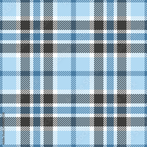 Modern Seamless Tartan in Soft White tones Textile Design Variant 2241