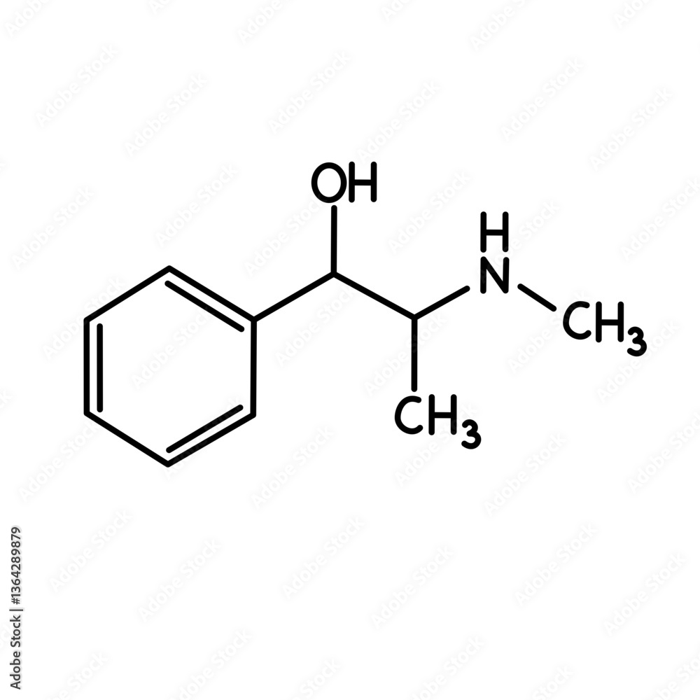 chemical structure of ephedrine chemical structure of ephedrine