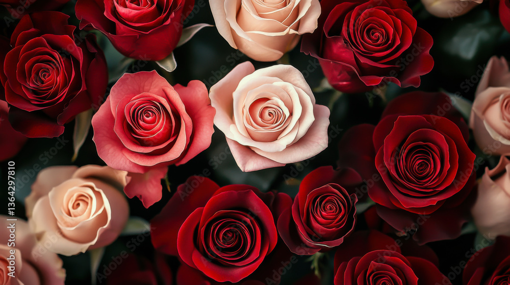 red and yellow roses bouquet background