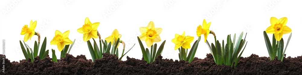 Daffodils Emerging from Soil Daffodils Emerging from Soil