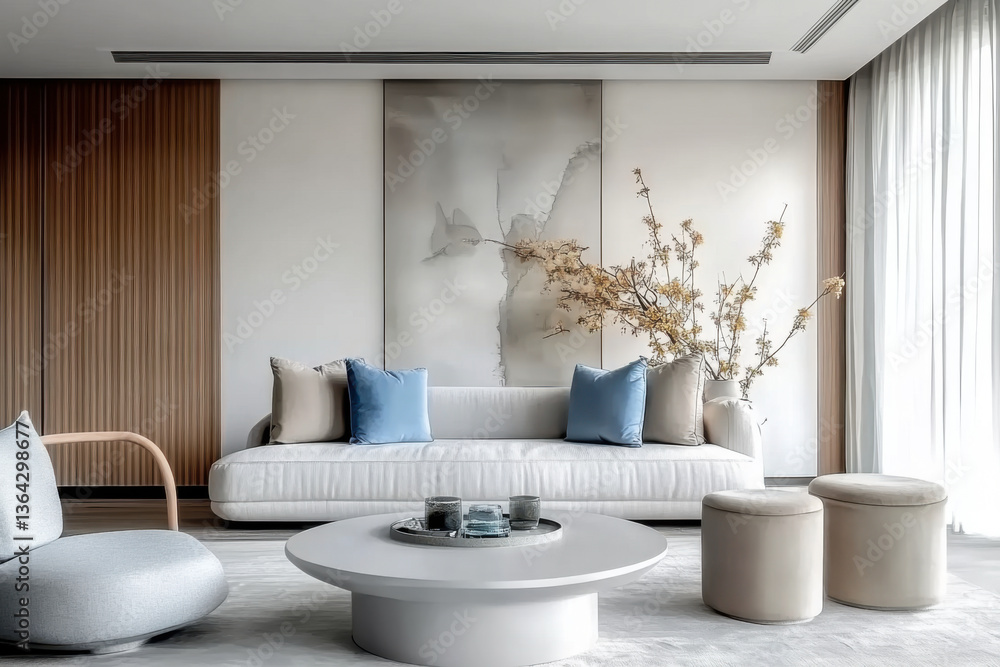 minimalist living room interior design of modern with stylish furniture