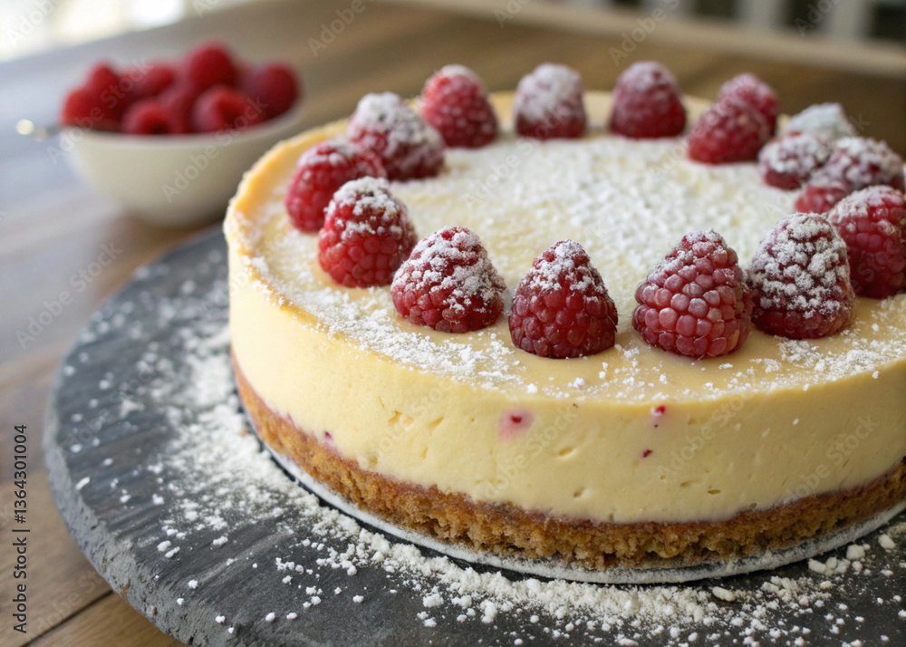 cheesecake with raspberries cheesecake with raspberries