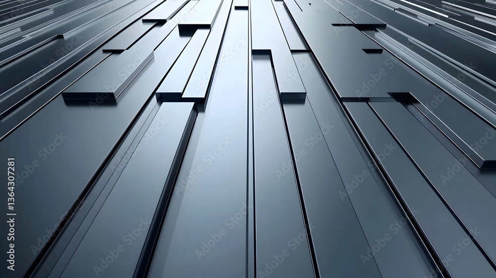 Interlocking metallic geometric lines and shapes in a clean minimalist abstract design with a futuristic industrial aesthetic Interlocking metallic geometric lines and shapes in a clean minimalist abstract design with a futuristic industrial aesthetic