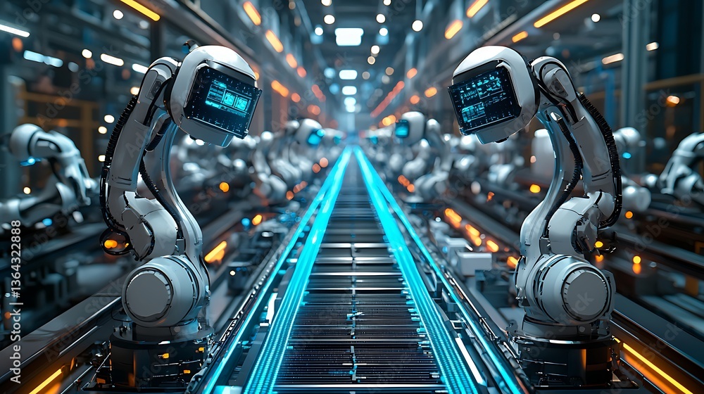 High Tech Factory with Robotic Precision high resolution picture High Tech Factory with Robotic Precision high resolution picture