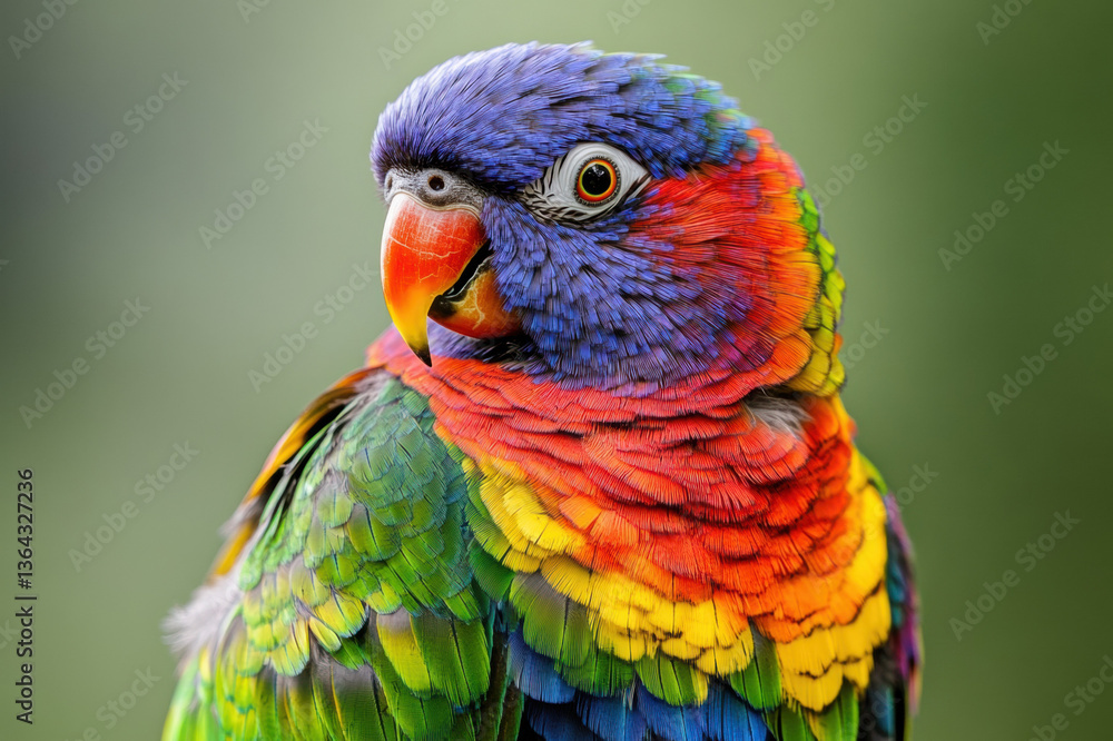 A colorful group of birds featuring a blue and yellow macaw, rainbow lorikeet parrot, and a blue and yellow parrot perched on a branch in a tropical, wildlife setting A colorful group of birds featuring a blue and yellow macaw, rainbow lorikeet parrot, and a blue and yellow parrot perched on a branch in a tropical, wildlife setting