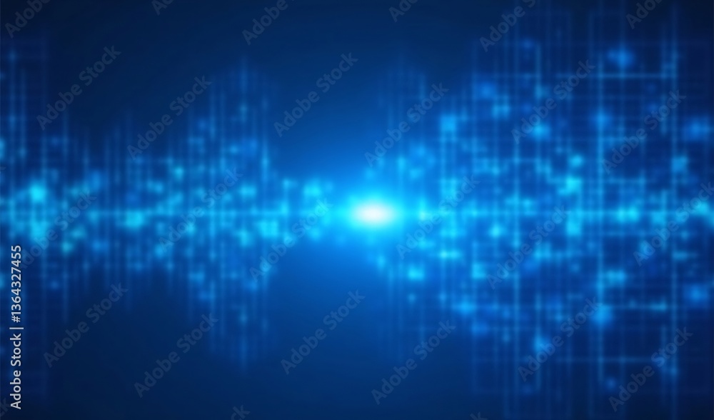 Abstract Blue Digital Waveform Glowing Brightly. AI Generated Abstract Blue Digital Waveform Glowing Brightly. AI Generated