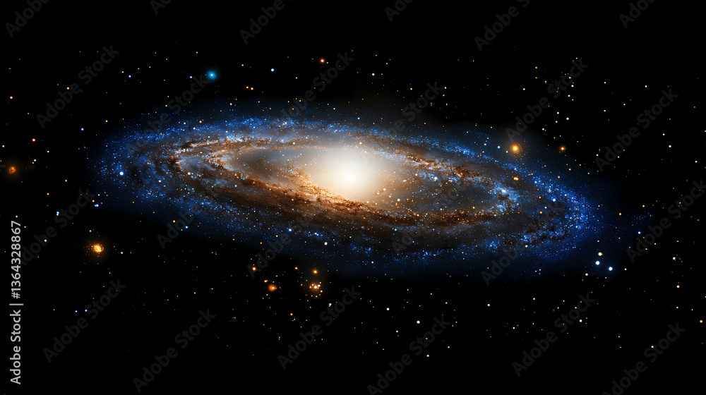 Naklejka premium Spiral Galaxy in Deep Space