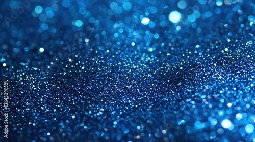 Shiny Blue Glitter Flakes Texture – Festive Holiday Abstract Background