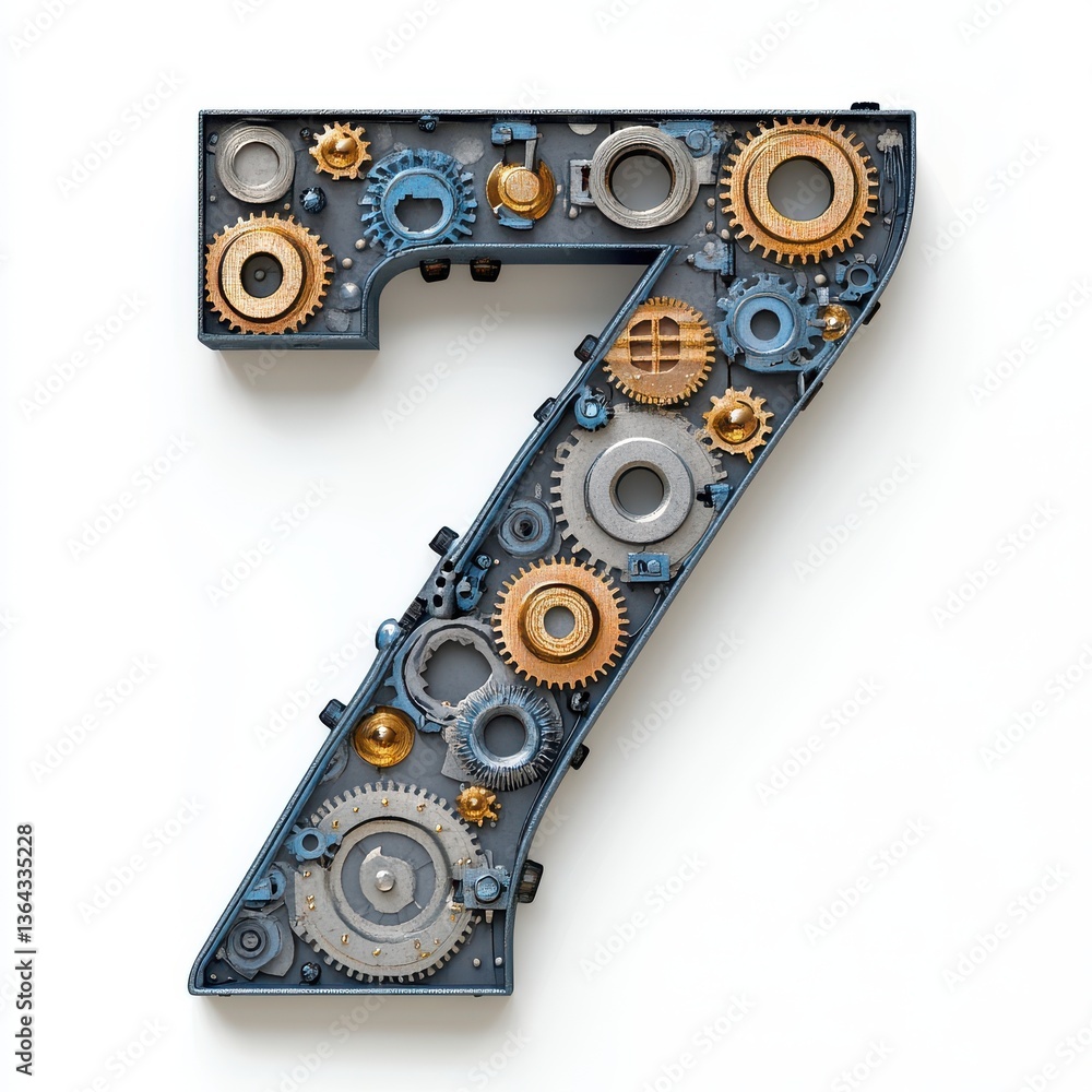 Engineering-themed number 7 Engineering-themed number 7
