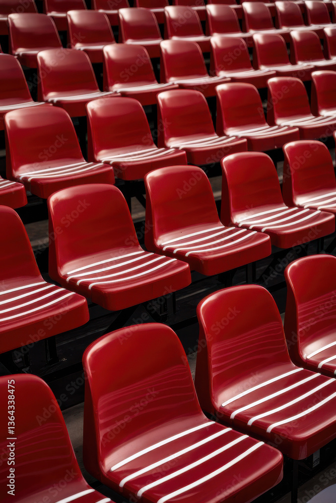 Fototapeta premium Red Stadium Seats