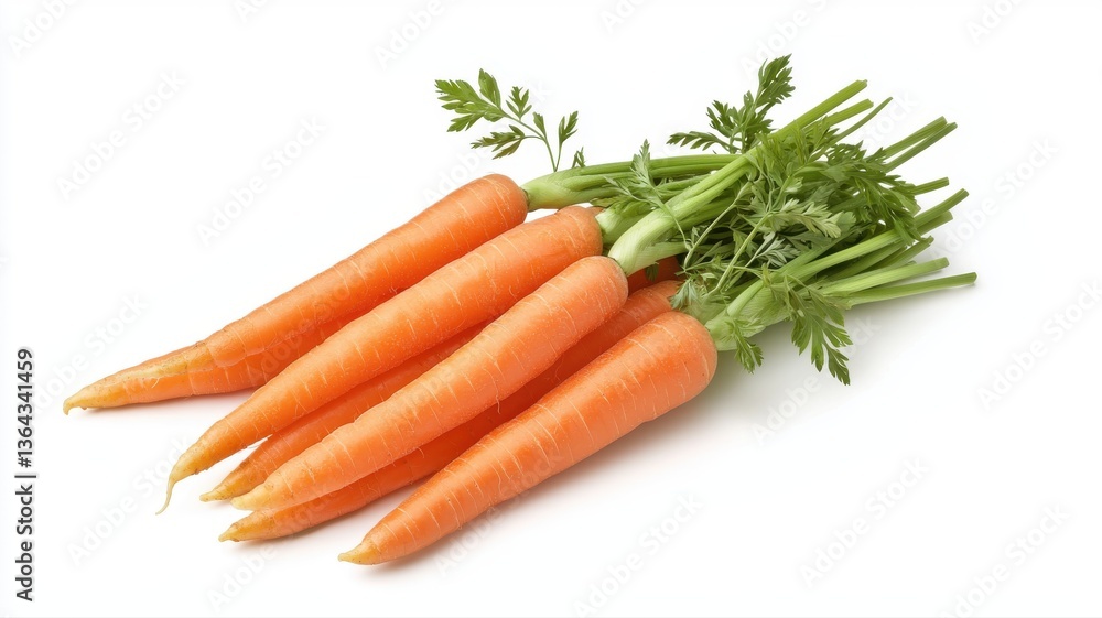 Fresh carrots on white background, perfect for healthy eating concepts and cooking inspirations. Fresh carrots on white background, perfect for healthy eating concepts and cooking inspirations.