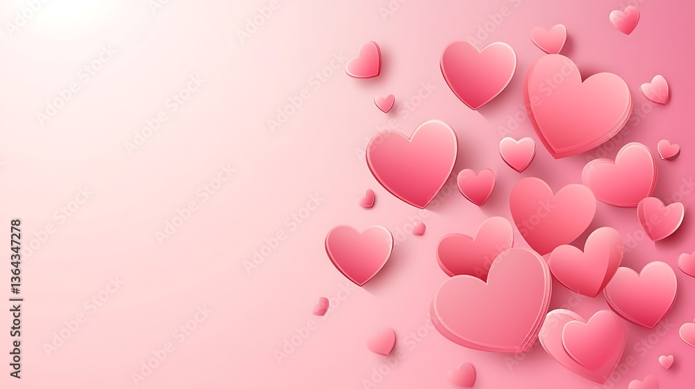 Pink Hearts Valentines Day Banner. (1) Pink Hearts Valentines Day Banner. (1)