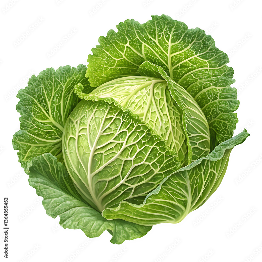 Fototapeta premium Cabbage image in PNG format