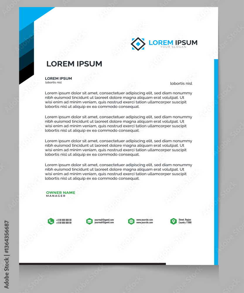 New Modern Letterhead Template Design New Modern Letterhead Template Design