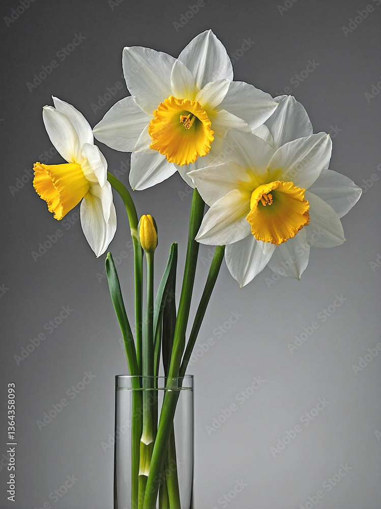 A gracefully curved branch of Narcissus A gracefully curved branch of Narcissus
