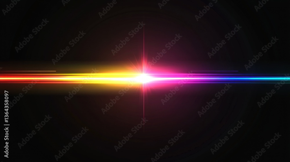 Obraz premium Colorful light streaks on dark background