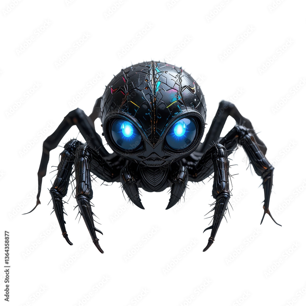 Fototapeta premium Cyber Spider Chibi Bot