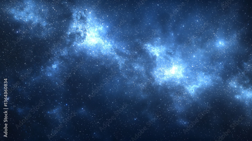 Enchanting starry night sky illuminated by subtle cosmic rays filtering through an expansive star field Enchanting starry night sky illuminated by subtle cosmic rays filtering through an expansive star field