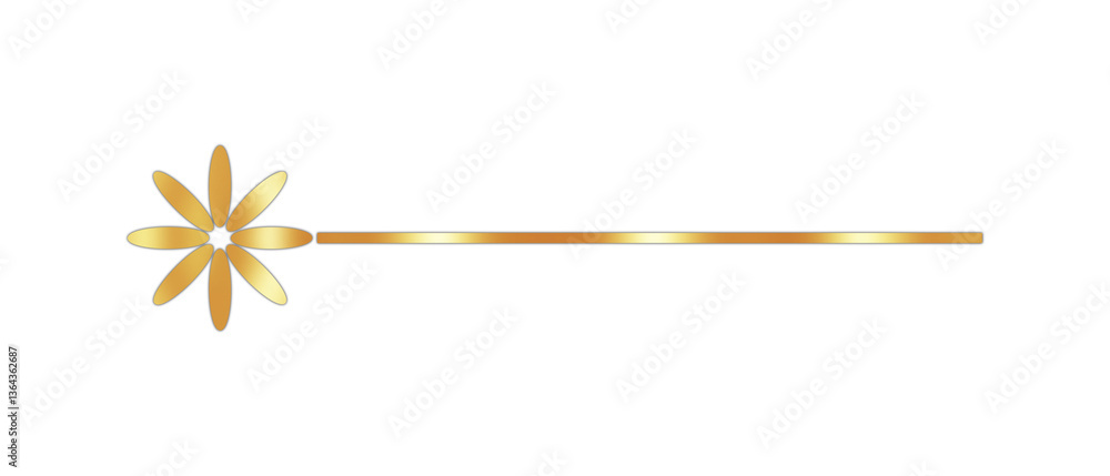 Obraz premium Classic, Elegant, and Glossy Bronze Text Divider – Isolated on White.