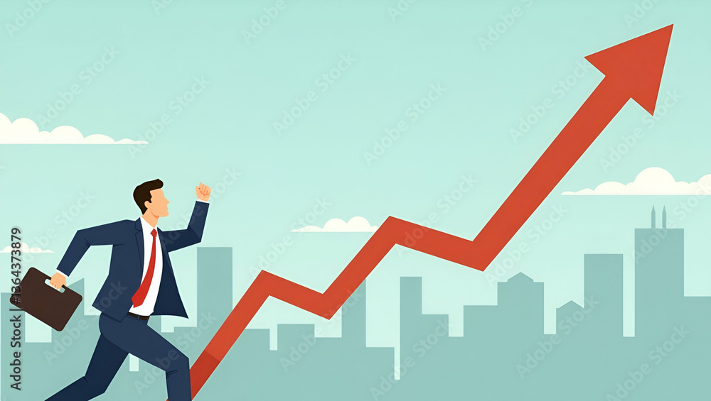 Flat Growth Arrows: A Businessman's Guide to Target Planning, Leadership, and Corporate Strategy for Success in Finance, Operations, and Sales - Cute Vector Illustration Flat Growth Arrows: A Businessman's Guide to Target Planning, Leadership, and Corporate Strategy for Success in Finance, Operations, and Sales - Cute Vector Illustration