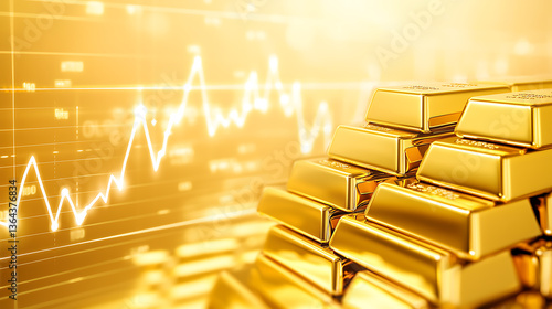 Analyzing gold market trends financial sector infographic digital environment close-up investment strategies
