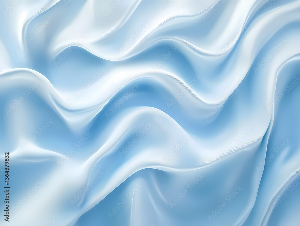 Obraz premium Light Blue Satin Fabric Texture