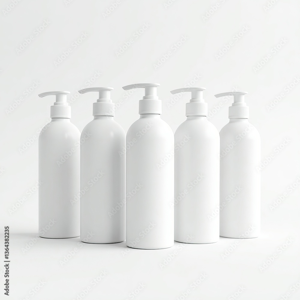 Blank Cosmetic Bottle Set Mockup Blank Cosmetic Bottle Set Mockup