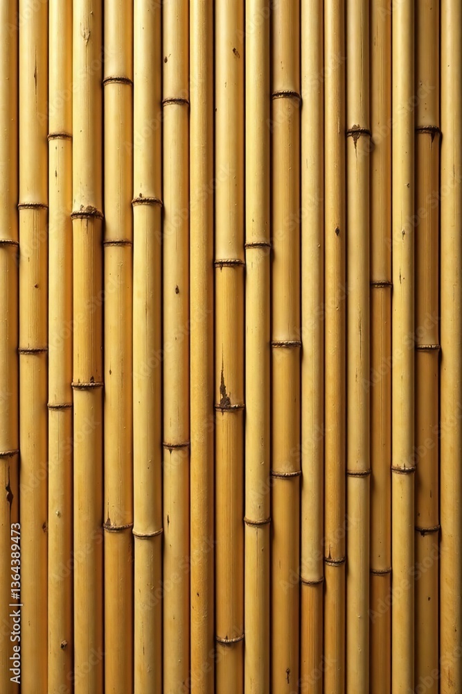 Fototapeta premium Close-up of bamboo wall creating a natural and textured background for design projects, organic, material