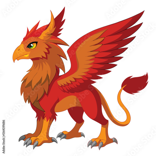 Charming Cartoon Griffin Vector Perfect for Fantasy-Themed Media Projects
