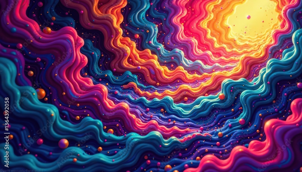 Colorful and chaotic abstract background with vibrant swirling shapes and psychedelic elements, colorful, abstract Colorful and chaotic abstract background with vibrant swirling shapes and psychedelic elements, colorful, abstract