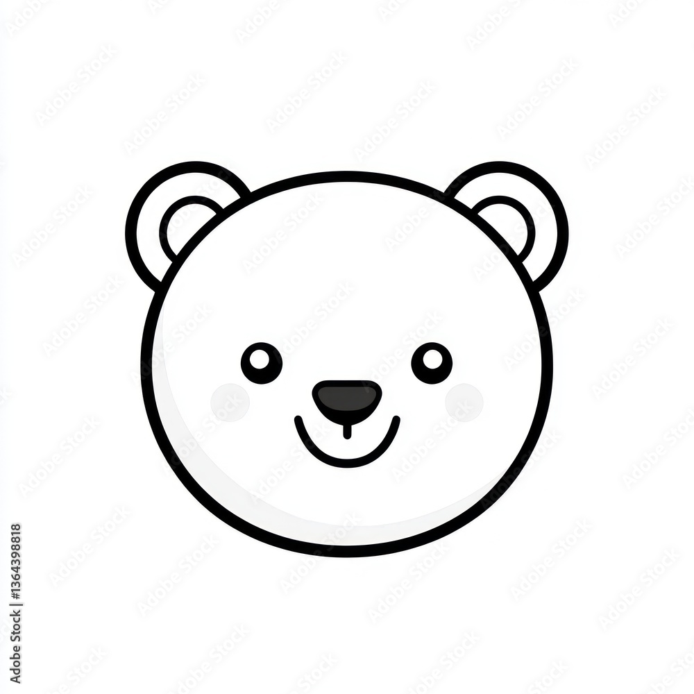 Cute Bear Face Icon Cute Bear Face Icon