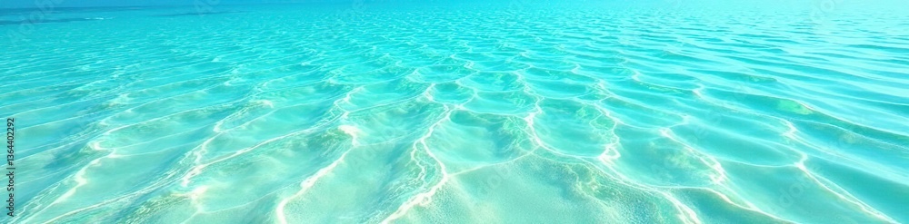 Crystal clear shallow sea water with sunlight shining through, creating a beautiful blue and green pattern on the sandy ocean floor, crystal clear, background Crystal clear shallow sea water with sunlight shining through, creating a beautiful blue and green pattern on the sandy ocean floor, crystal clear, background