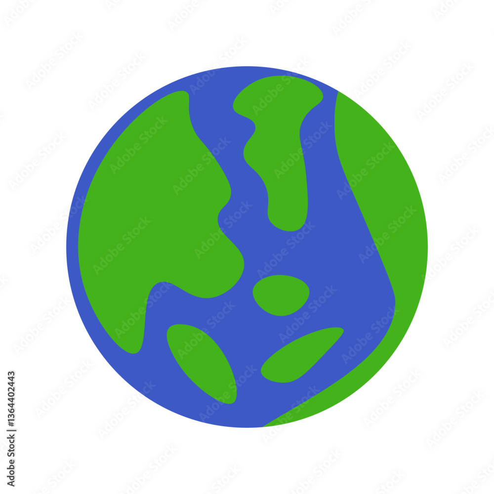 Green earth day illustration