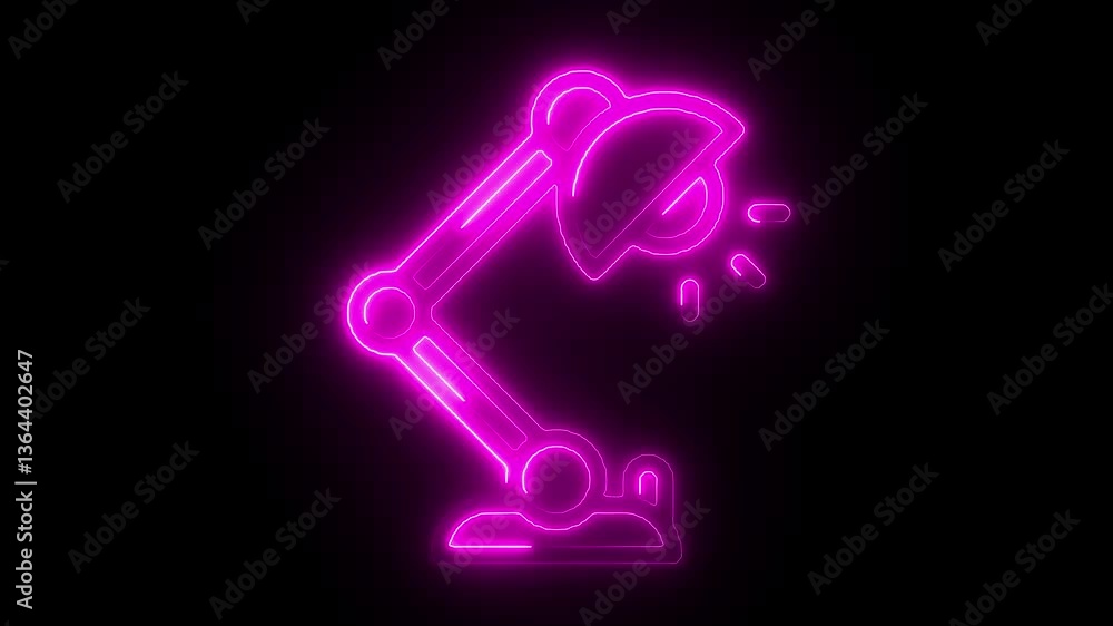 Animation of a neon light bulb with a question mark. Loop. intelligence, invention, lamp, laser, led, Animation of a neon light bulb with a question mark. Loop. intelligence, invention, lamp, laser, led,