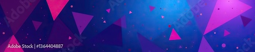 Wallpaper Mural Geometric triangles in neon gradient colors on blue and purple abstract background,  vector,  pattern Torontodigital.ca