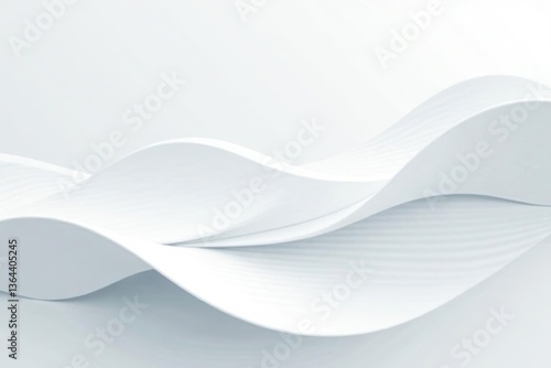 Wallpaper Mural Geometric waves in abstract white pattern,  elegant,  modern Torontodigital.ca