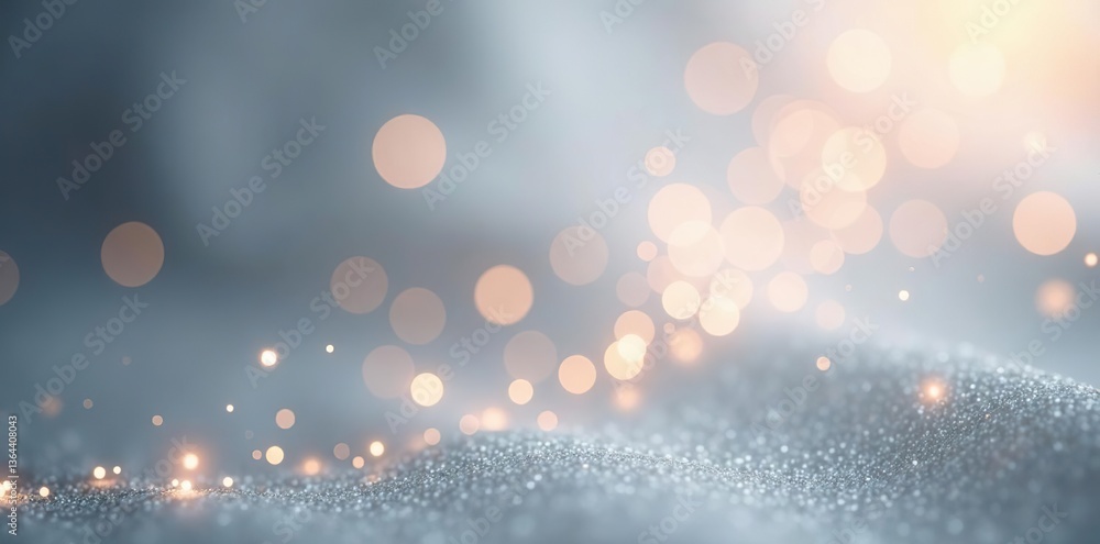 Glowing elegant grey and silver background with soft bokeh effect and shimmering glitter,  elegant,  sparkle