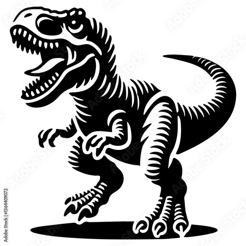 Tyrannosaurus T-Rex Dinosaur Illustration.