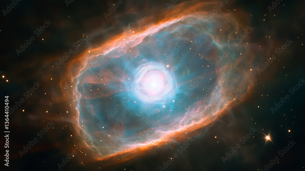 Obraz premium planetary nebula with white dwarf