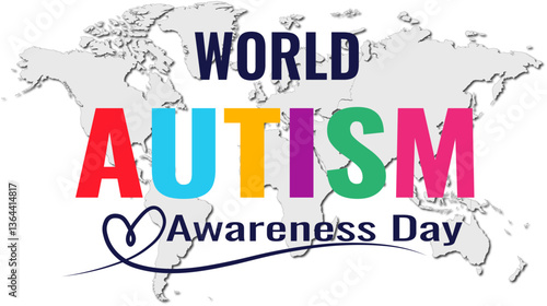 Vector illustration on the theme of World Autism Awareness Day concept