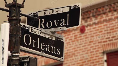 Royal at Orleans street signs in the French Quarter