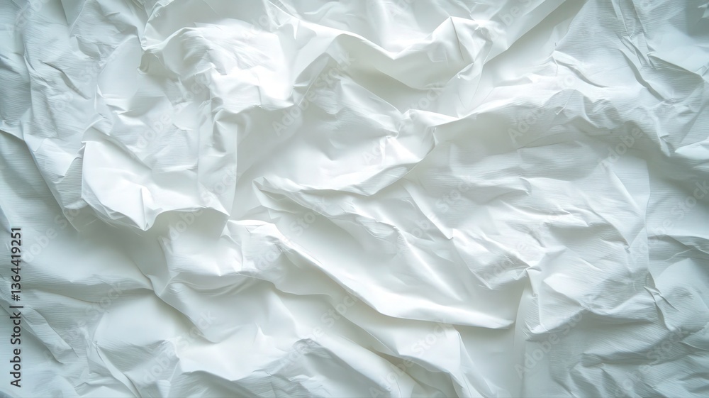 Obraz premium Crumpled White Paper Texture Background