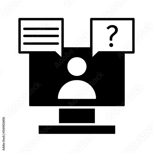 online interview glyph icon