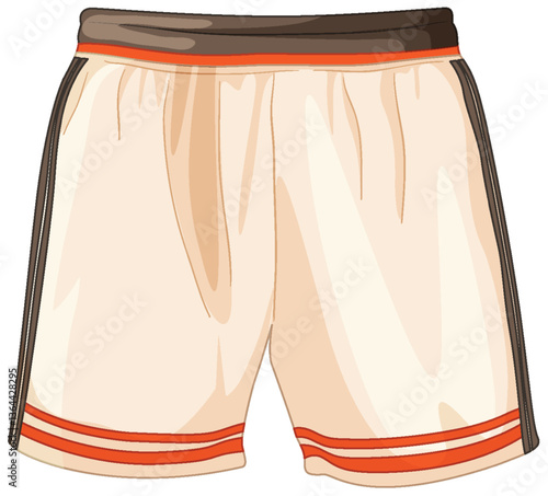 Retro Sports Shorts Vector Illustration