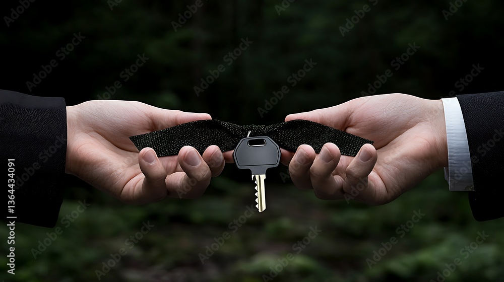 Fototapeta premium Keys Exchange in Woods