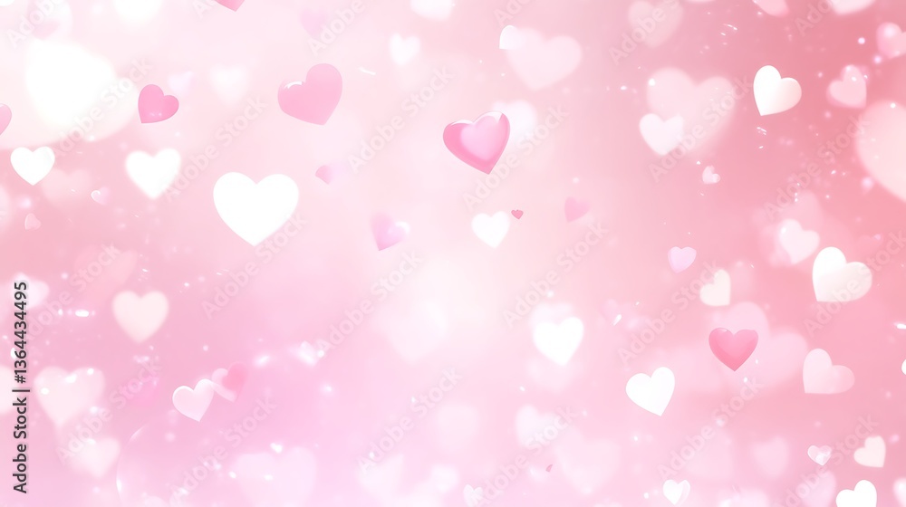 Pink Hearts Romantic Background. (1) Pink Hearts Romantic Background. (1)