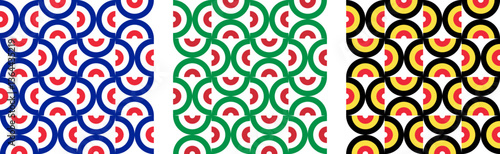 curve pattern of france, italy and belgium flags.  geometric background for decoration. vector illustration